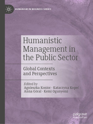 cover image of Humanistic Management in the Public Sector
